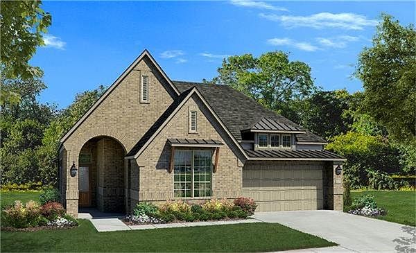 NEW! Champion Series, "Trevino" Plan Luxury Patio Home by Village Builders with Brick Elevation in beautiful West Ranch! This Fantastic 3/2/2 features luxury amenities and low maintenance living! (Artist's Rendering Only-Actual Colors May Vary)