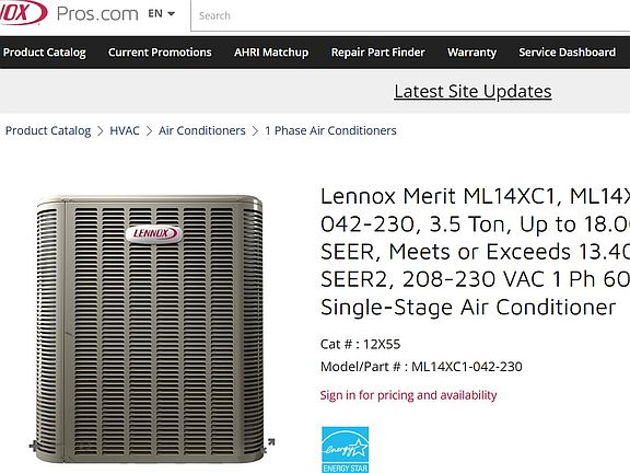 NEW Lennox 3.5 ton ML14XC1 unit & new heater furnace installed 11/2/21.