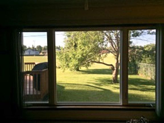 Picture window to Lincoln Elementary