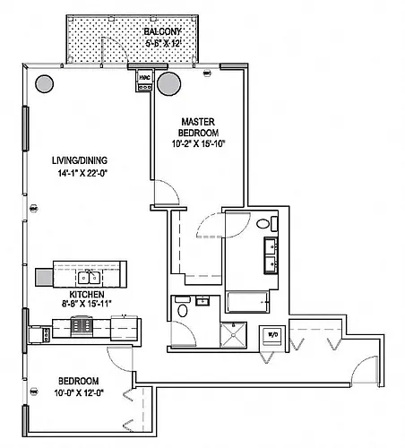 Floor plan Two Bedroom b7