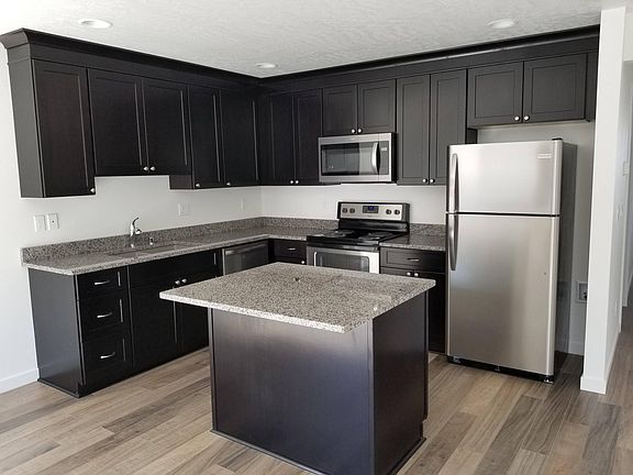 Custom cabinets. Stainless steel appliances.