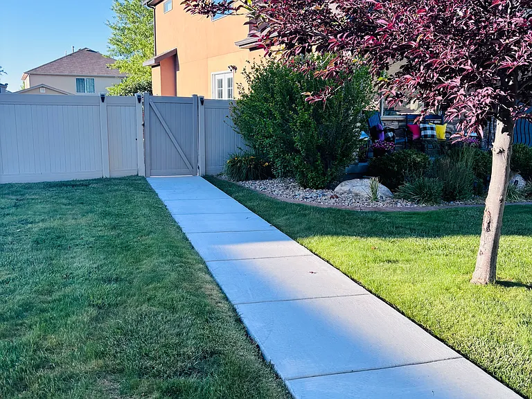 Apartment entrance through gate