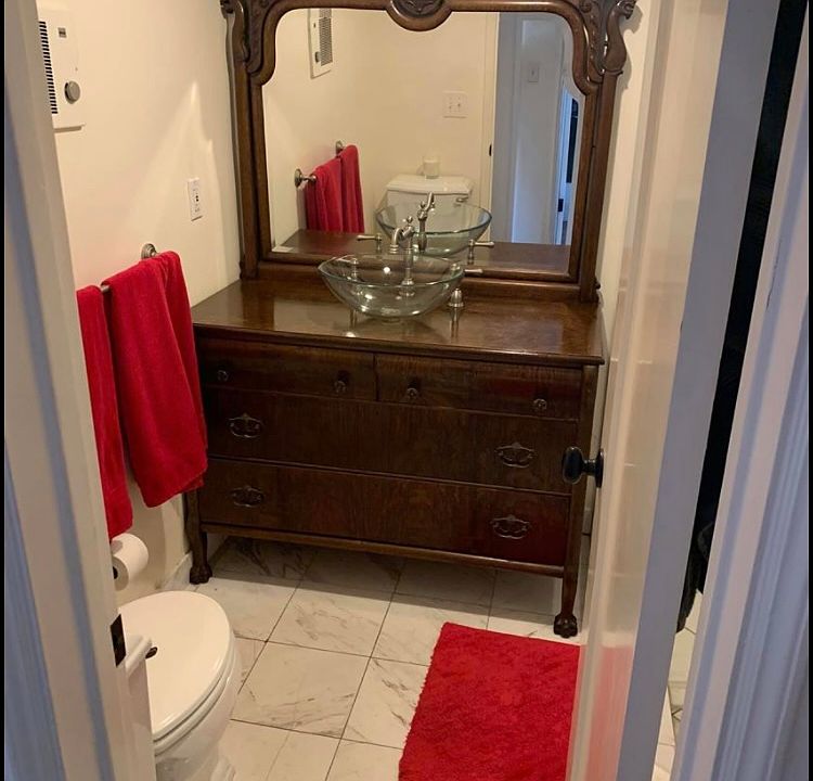 Antique bathroom cabinet