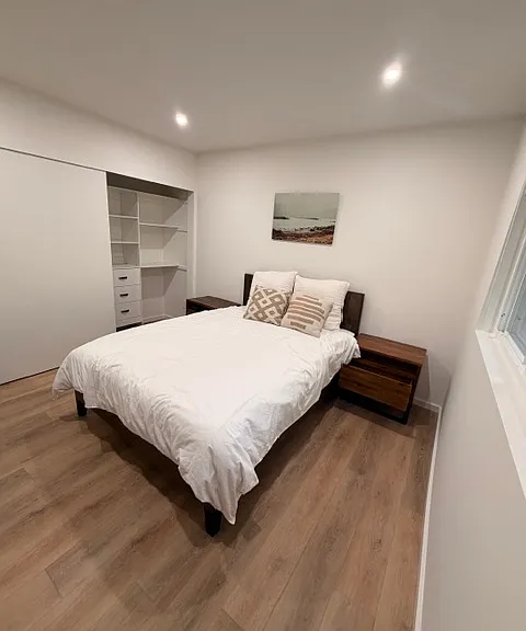 Very large closet with built in closet system