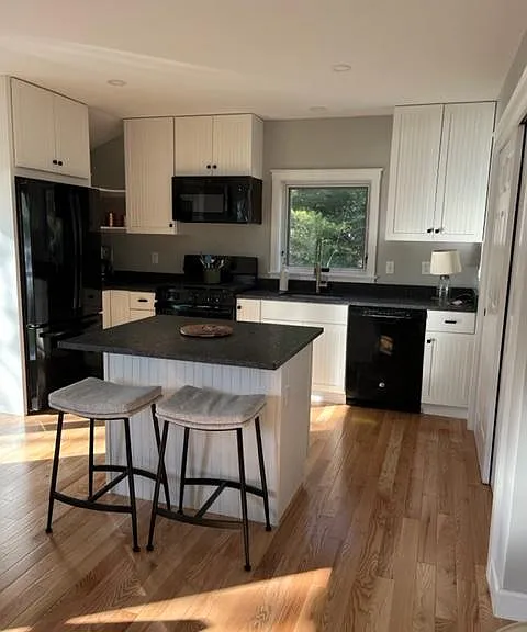 Kitchen with gas stove