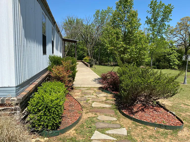 Landscaped entrance