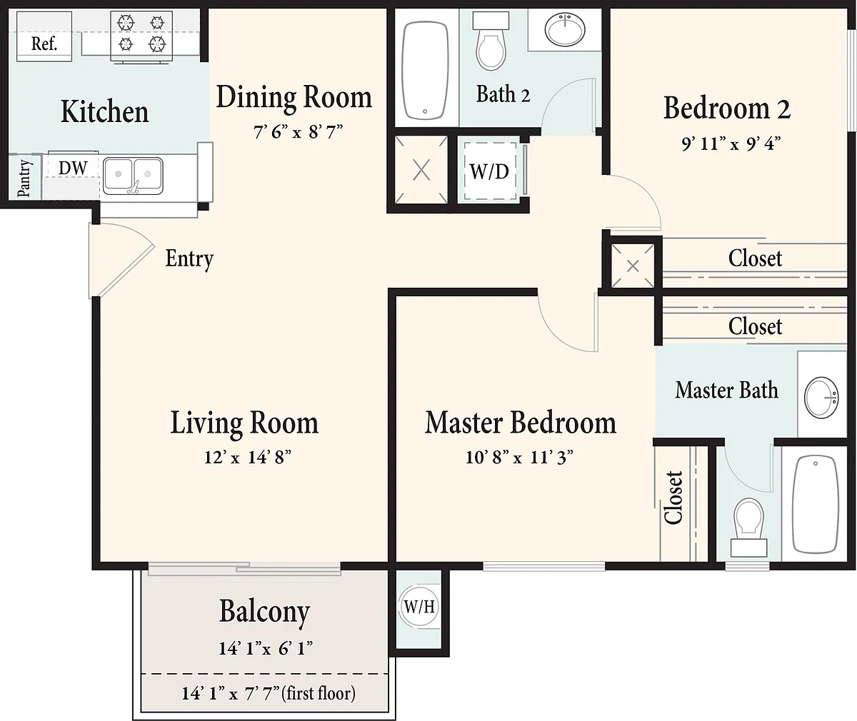 Floor plan Redwood - 2/2