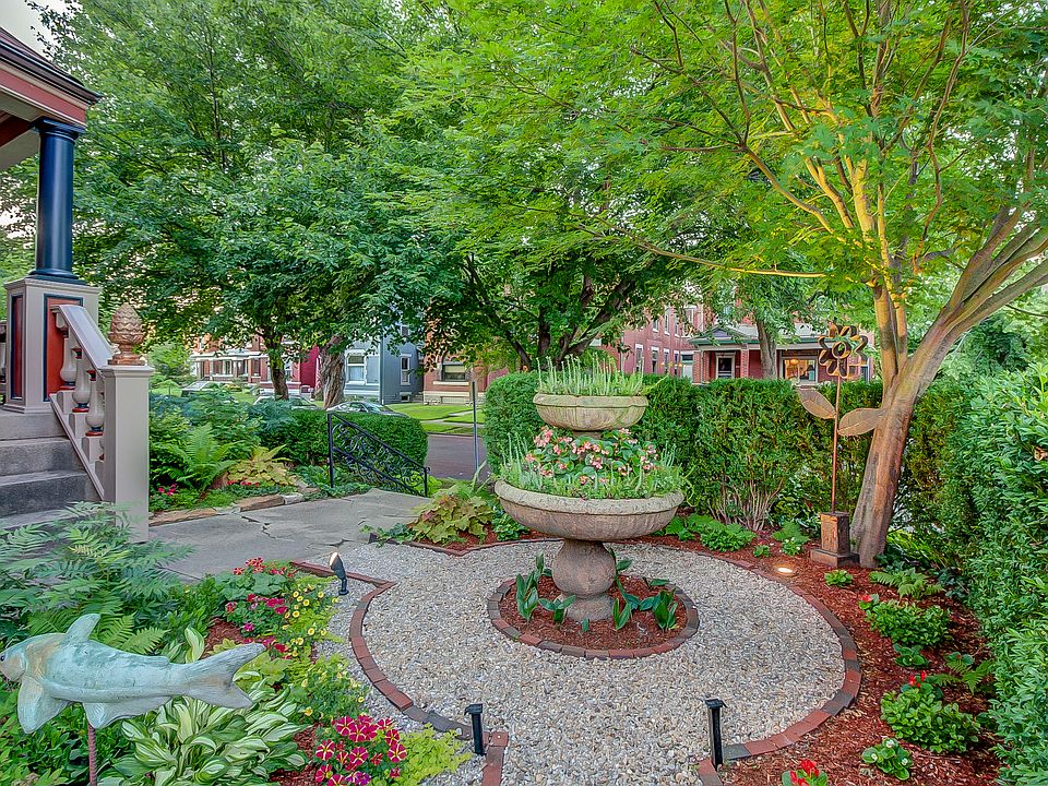 Charming entry gardens...
