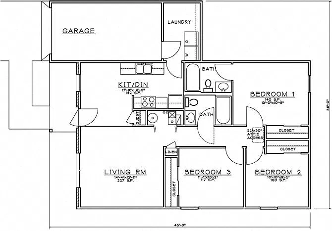 Floor plan 3 Bedroom