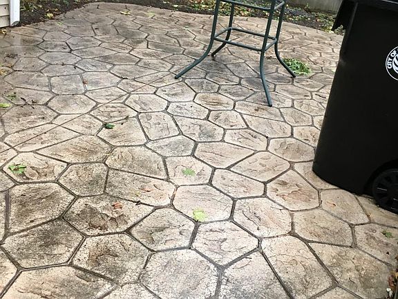 Concrete pack patio