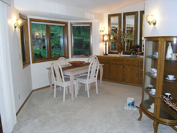Dining area complete with built in hutch