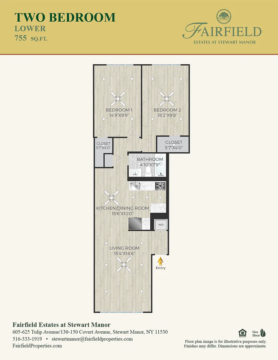 Floor plan Two Bedroom