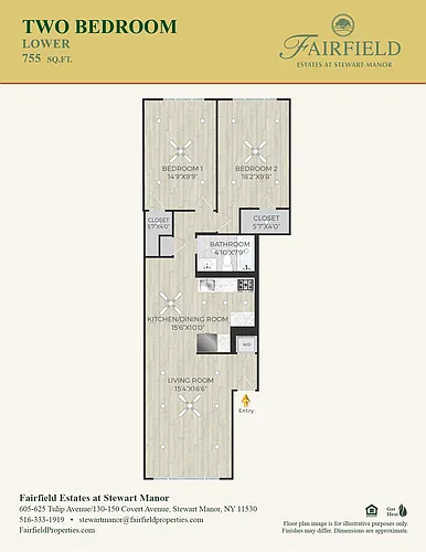 Floor plan Two Bedroom