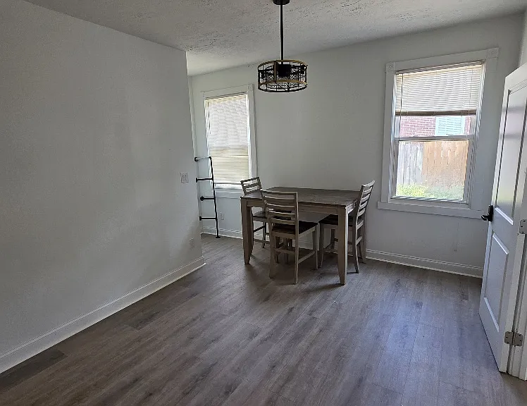 Unit B Private living & dining area- big space- has electronic code lock door you can see there.