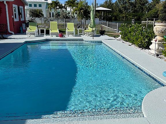 New pool and landscaping