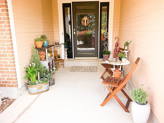 Front porch. House faces west.