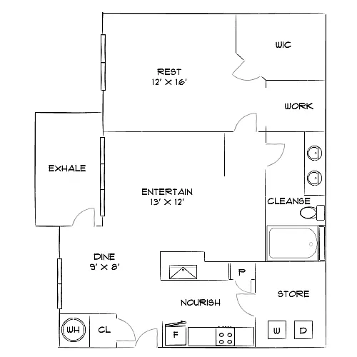 Floor plan Design 1B