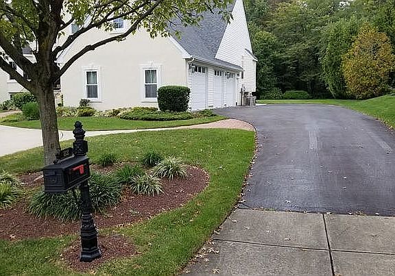 Three car side entry garage