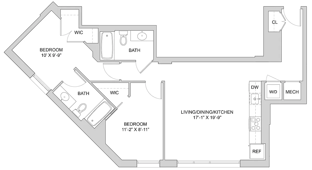 Floor plan 2 Bed_2 Bath-A1_2BR_P