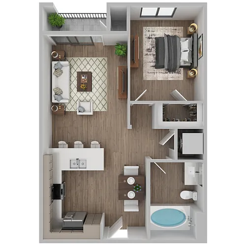 Floor plan The Sandbar - Cable & Internet Incl.