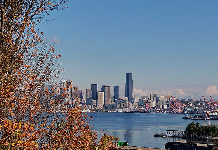View of downtown Seattle sky