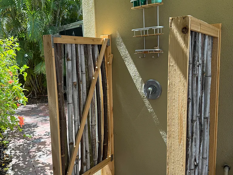 Outside shower for those sandy beach days