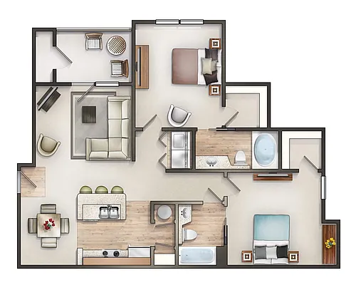 Floor plan The Classic Hillandale with Balcony