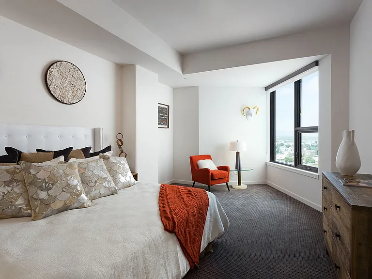 Inviting bedrooms with plush carpeting