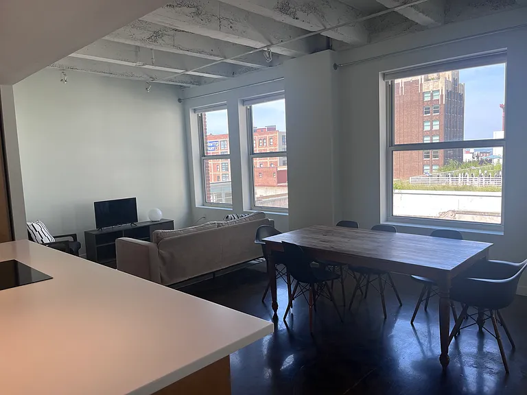 Open floorplan from the kitchen