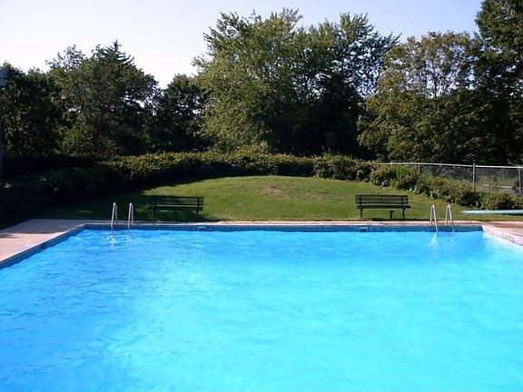 Outdoor lake side pool.