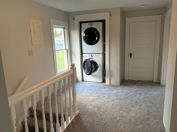laundry and door to bathroom