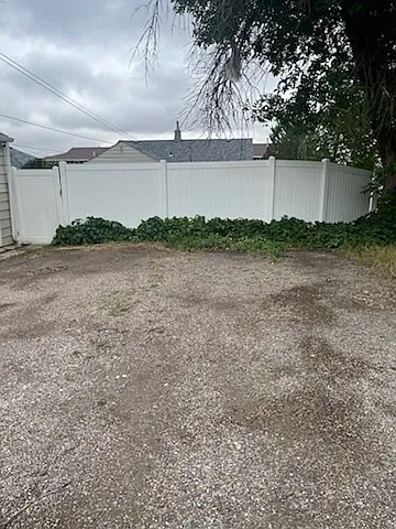 Off street parking in back by garage