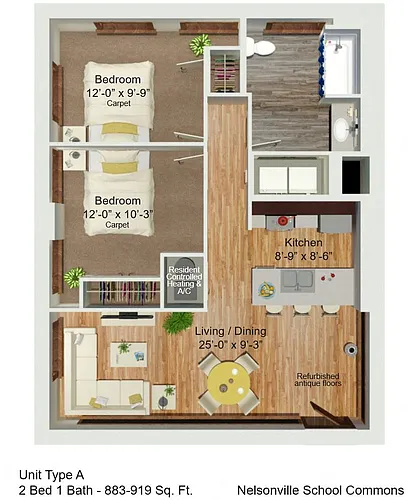 Floor plan 2 Bedroom