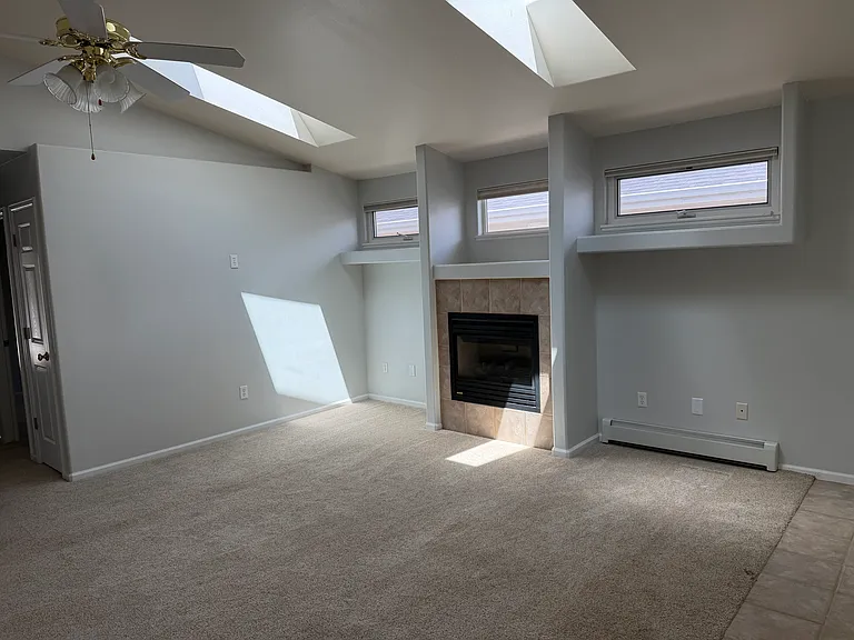Living room with fireplace
