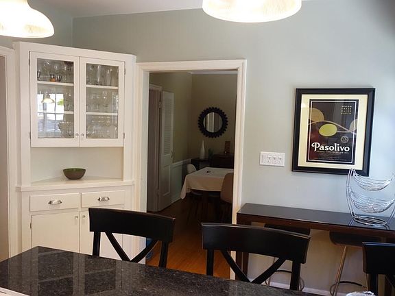 View from kitchen into dining room