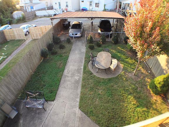 back yard and parking