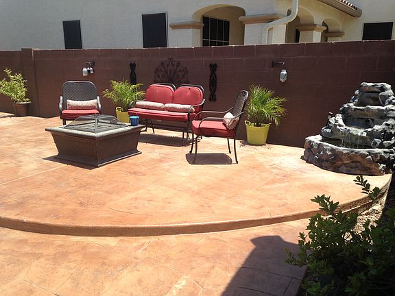 Stamped, Stained Concrete