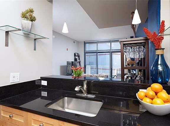 Kitchen bar makes for a great standing desk while working from home.