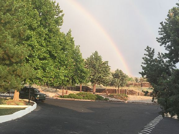 Rainbow from the driveway.