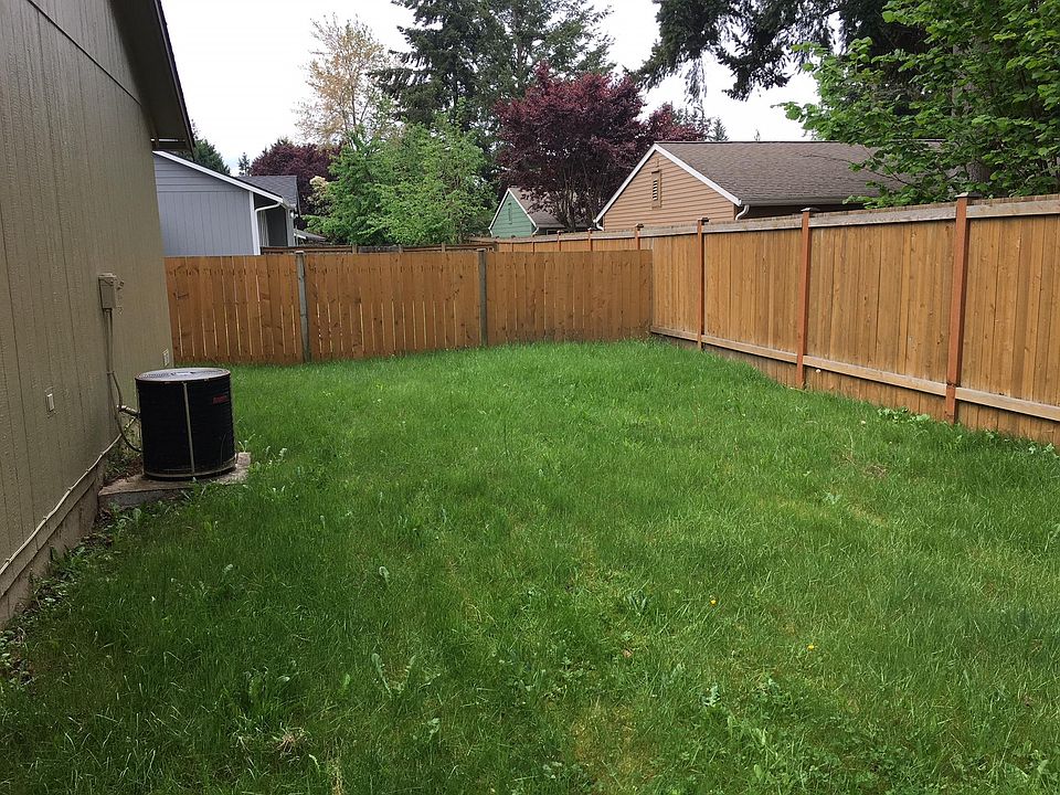Fully fenced backyard