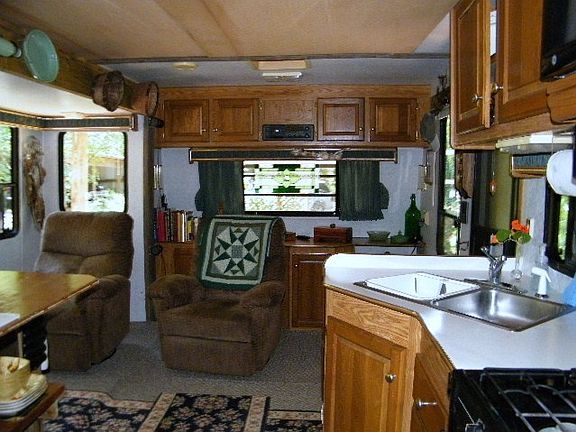 Living room and indoor kitchen