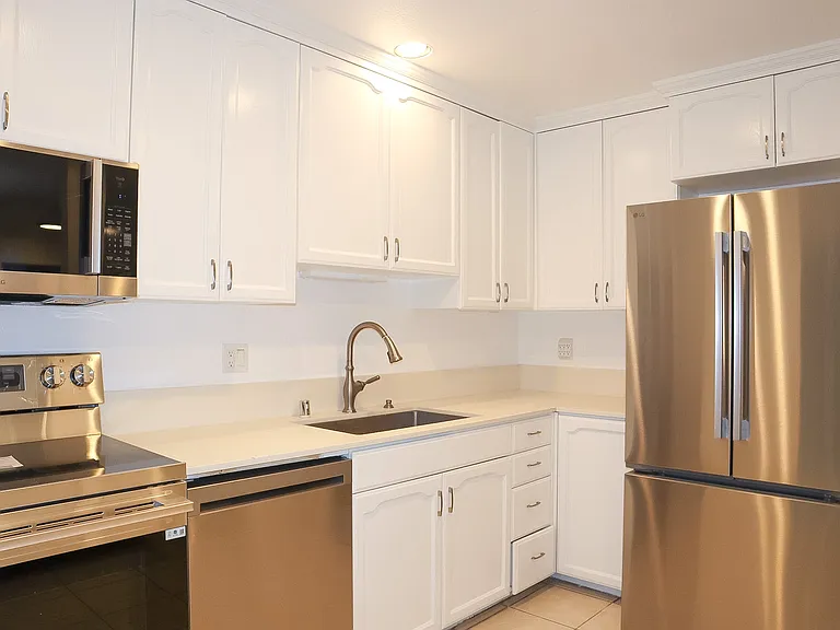Kitchen with new appliances.