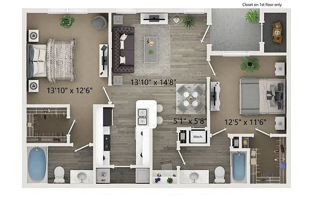 Floor plan B1