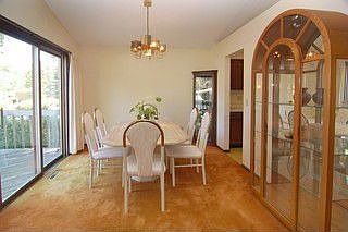 Dining Room - Patio doors lead to wood deck
