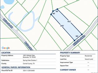 1091 Hillside Oaks LOT 20, Bulverde, TX 78163