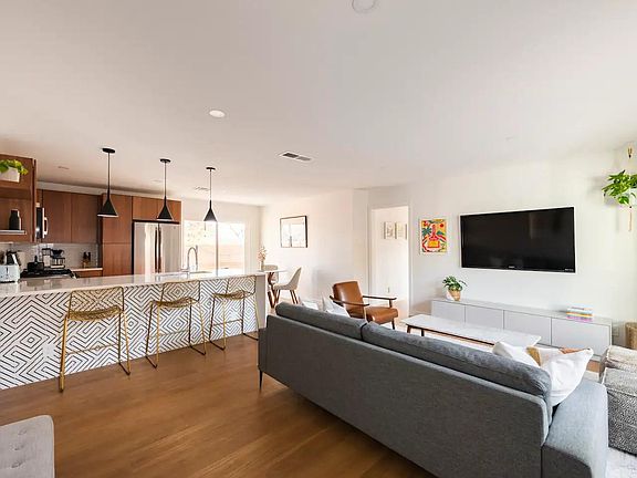 Living room and kitchen