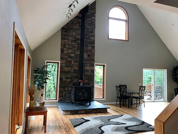 Wood fireplace-windows+