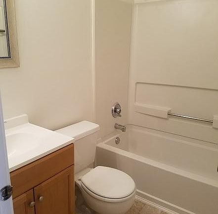 Bathroom, new floor and toliet