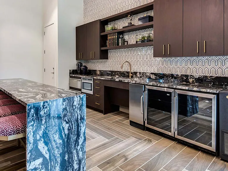 Griffis Frisco resident lounge with community kitchen.