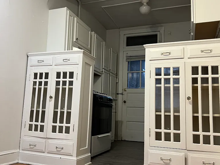 Custom shelves and kitchen with granite countertops!